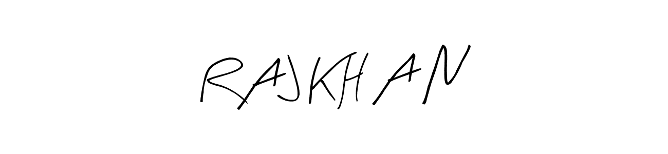 Design your own signature with our free online signature maker. With this signature software, you can create a handwritten (Arty Signature) signature for name R A J K H A N. R A J K H A N signature style 8 images and pictures png