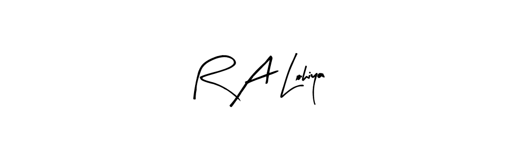 How to Draw R A Lohiya signature style? Arty Signature is a latest design signature styles for name R A Lohiya. R A Lohiya signature style 8 images and pictures png