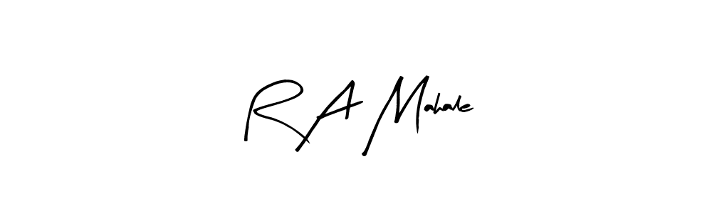 Make a beautiful signature design for name R A Mahale. With this signature (Arty Signature) style, you can create a handwritten signature for free. R A Mahale signature style 8 images and pictures png