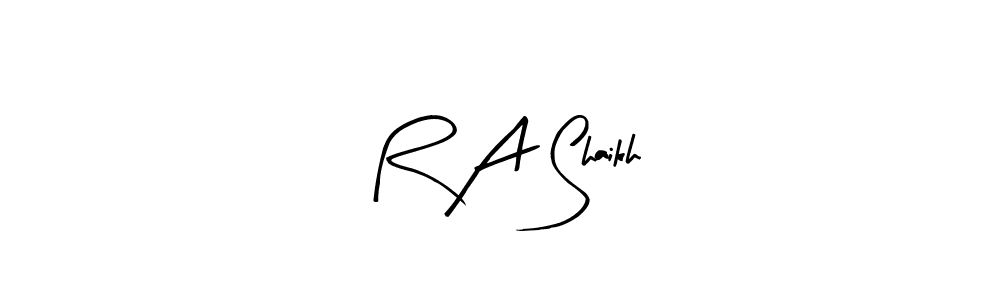 You can use this online signature creator to create a handwritten signature for the name R A Shaikh. This is the best online autograph maker. R A Shaikh signature style 8 images and pictures png