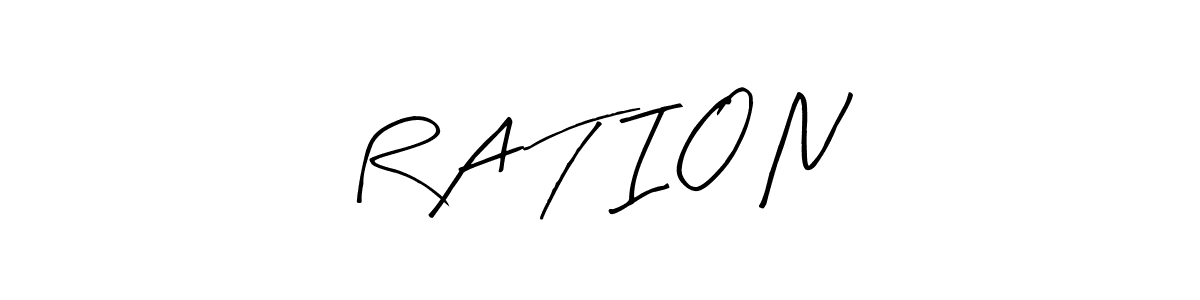 Create a beautiful signature design for name R A T  I O N. With this signature (Arty Signature) fonts, you can make a handwritten signature for free. R A T  I O N signature style 8 images and pictures png