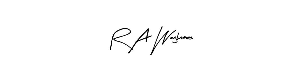 How to make R A Waghmare signature? Arty Signature is a professional autograph style. Create handwritten signature for R A Waghmare name. R A Waghmare signature style 8 images and pictures png
