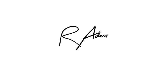 Design your own signature with our free online signature maker. With this signature software, you can create a handwritten (Arty Signature) signature for name R Adams. R Adams signature style 8 images and pictures png