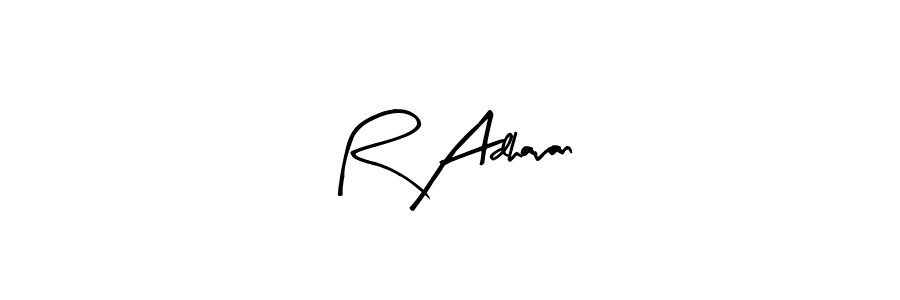 if you are searching for the best signature style for your name R Adhavan. so please give up your signature search. here we have designed multiple signature styles  using Arty Signature. R Adhavan signature style 8 images and pictures png