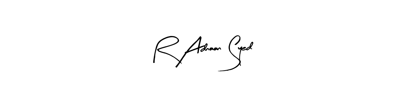 Design your own signature with our free online signature maker. With this signature software, you can create a handwritten (Arty Signature) signature for name R Adnaan Syed. R Adnaan Syed signature style 8 images and pictures png