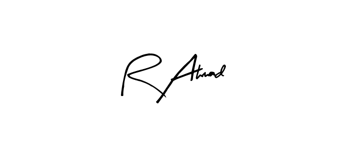 Similarly Arty Signature is the best handwritten signature design. Signature creator online .You can use it as an online autograph creator for name R Ahmad. R Ahmad signature style 8 images and pictures png