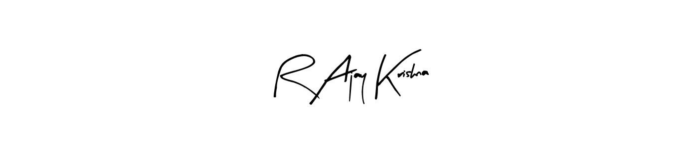 R Ajay Krishna stylish signature style. Best Handwritten Sign (Arty Signature) for my name. Handwritten Signature Collection Ideas for my name R Ajay Krishna. R Ajay Krishna signature style 8 images and pictures png
