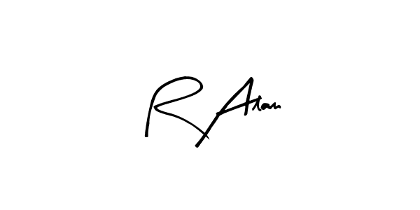 Similarly Arty Signature is the best handwritten signature design. Signature creator online .You can use it as an online autograph creator for name R Alam. R Alam signature style 8 images and pictures png