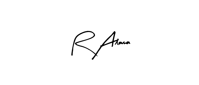 Similarly Arty Signature is the best handwritten signature design. Signature creator online .You can use it as an online autograph creator for name R Alama. R Alama signature style 8 images and pictures png