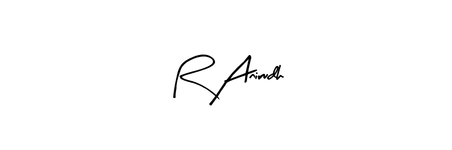 Arty Signature is a professional signature style that is perfect for those who want to add a touch of class to their signature. It is also a great choice for those who want to make their signature more unique. Get R Anirudh name to fancy signature for free. R Anirudh signature style 8 images and pictures png