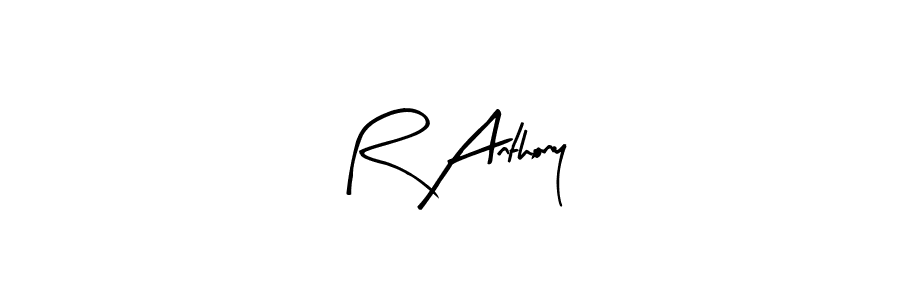 Make a beautiful signature design for name R Anthony. With this signature (Arty Signature) style, you can create a handwritten signature for free. R Anthony signature style 8 images and pictures png