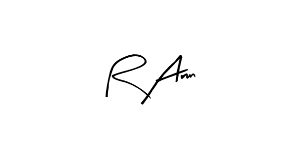 if you are searching for the best signature style for your name R Arun. so please give up your signature search. here we have designed multiple signature styles  using Arty Signature. R Arun signature style 8 images and pictures png