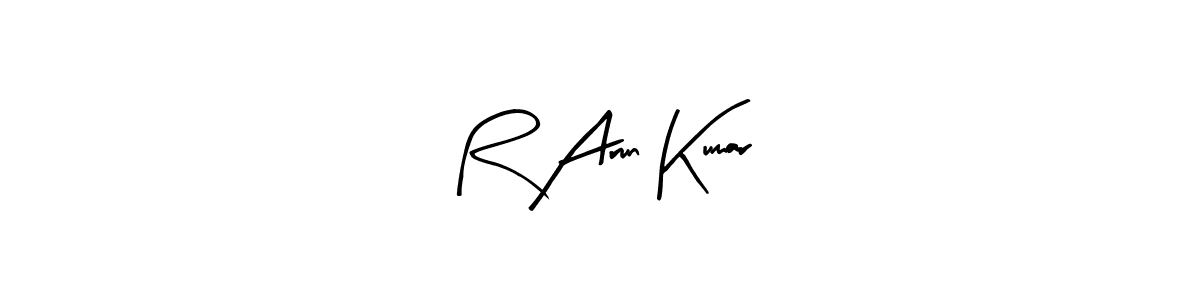 You should practise on your own different ways (Arty Signature) to write your name (R Arun Kumar) in signature. don't let someone else do it for you. R Arun Kumar signature style 8 images and pictures png