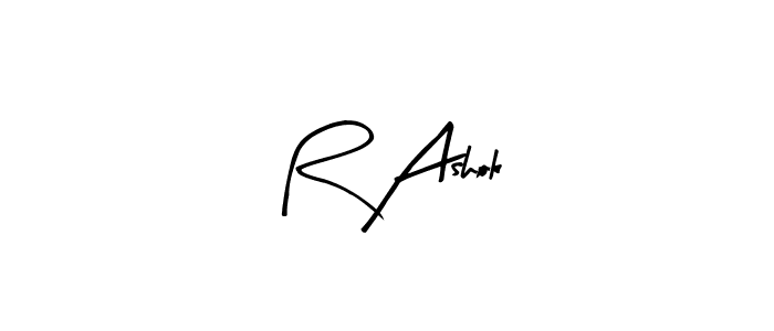 The best way (Arty Signature) to make a short signature is to pick only two or three words in your name. The name R Ashok include a total of six letters. For converting this name. R Ashok signature style 8 images and pictures png