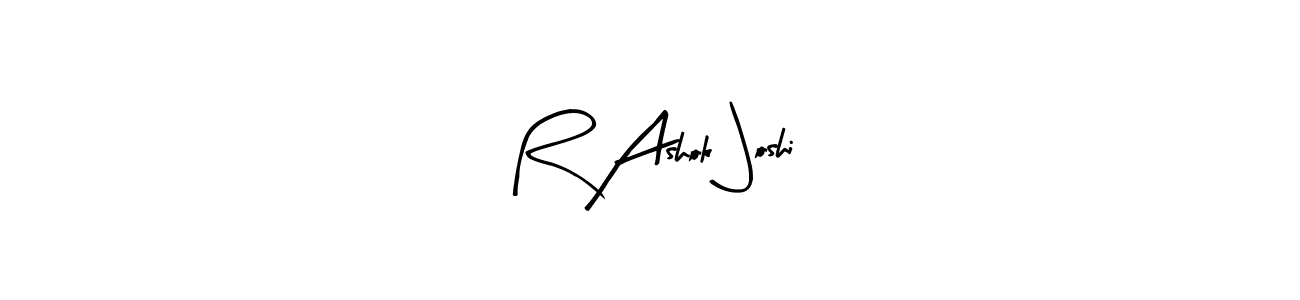 Design your own signature with our free online signature maker. With this signature software, you can create a handwritten (Arty Signature) signature for name R Ashok Joshi. R Ashok Joshi signature style 8 images and pictures png