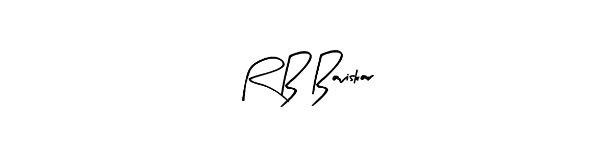 Create a beautiful signature design for name R B Baviskar. With this signature (Arty Signature) fonts, you can make a handwritten signature for free. R B Baviskar signature style 8 images and pictures png