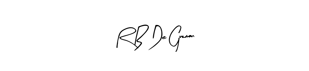 Arty Signature is a professional signature style that is perfect for those who want to add a touch of class to their signature. It is also a great choice for those who want to make their signature more unique. Get R B De Guzman name to fancy signature for free. R B De Guzman signature style 8 images and pictures png