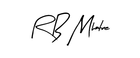 Looking for an artistic signature for R B Mhatre? The Arty Signature calligraphy style gives a sophisticated flow suitable for business cards and emails. R B Mhatre signature style 8 images and pictures png