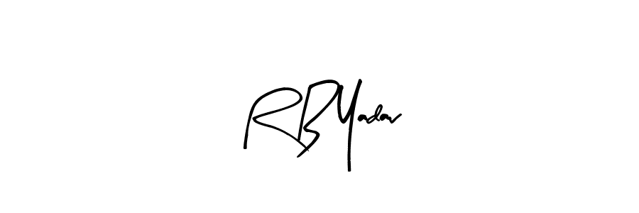 if you are searching for the best signature style for your name R B Yadav. so please give up your signature search. here we have designed multiple signature styles  using Arty Signature. R B Yadav signature style 8 images and pictures png