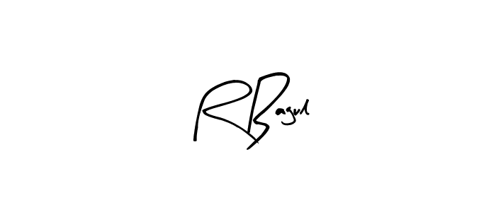 Create a beautiful signature design for name R Bagul. With this signature (Arty Signature) fonts, you can make a handwritten signature for free. R Bagul signature style 8 images and pictures png