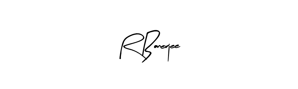 Design your own signature with our free online signature maker. With this signature software, you can create a handwritten (Arty Signature) signature for name R Banerjee. R Banerjee signature style 8 images and pictures png