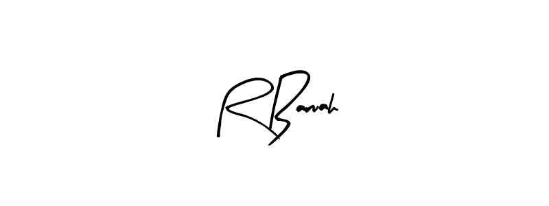 You should practise on your own different ways (Arty Signature) to write your name (R Baruah) in signature. don't let someone else do it for you. R Baruah signature style 8 images and pictures png