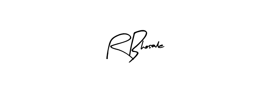 Create a beautiful signature design for name R Bhosale. With this signature (Arty Signature) fonts, you can make a handwritten signature for free. R Bhosale signature style 8 images and pictures png