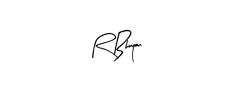 You should practise on your own different ways (Arty Signature) to write your name (R Bhuyan) in signature. don't let someone else do it for you. R Bhuyan signature style 8 images and pictures png