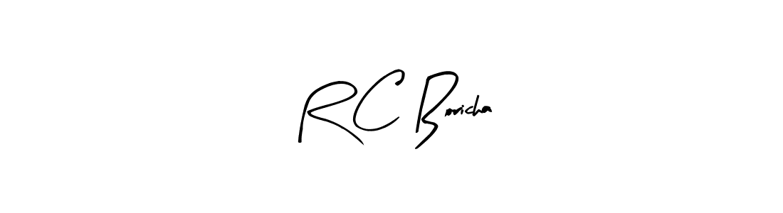 Use a signature maker to create a handwritten signature online. With this signature software, you can design (Arty Signature) your own signature for name R C Boricha. R C Boricha signature style 8 images and pictures png