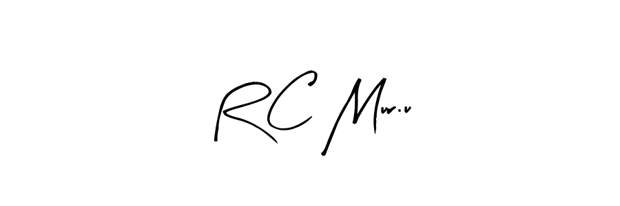 Also we have R C Mur.u name is the best signature style. Create professional handwritten signature collection using Arty Signature autograph style. R C Mur.u signature style 8 images and pictures png