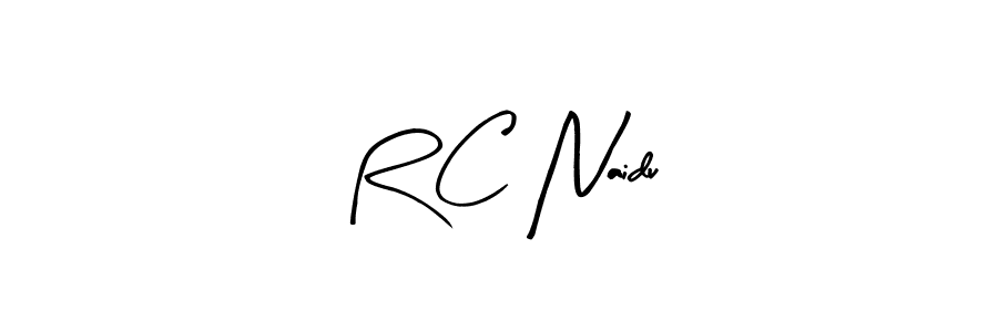 Create a beautiful signature design for name R C Naidu. With this signature (Arty Signature) fonts, you can make a handwritten signature for free. R C Naidu signature style 8 images and pictures png