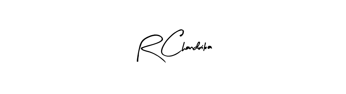 Make a beautiful signature design for name R Chandrika. With this signature (Arty Signature) style, you can create a handwritten signature for free. R Chandrika signature style 8 images and pictures png