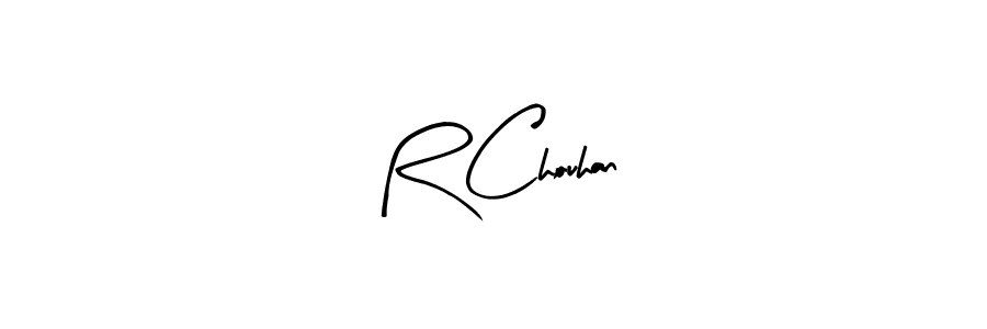 Create a beautiful signature design for name R Chouhan. With this signature (Arty Signature) fonts, you can make a handwritten signature for free. R Chouhan signature style 8 images and pictures png