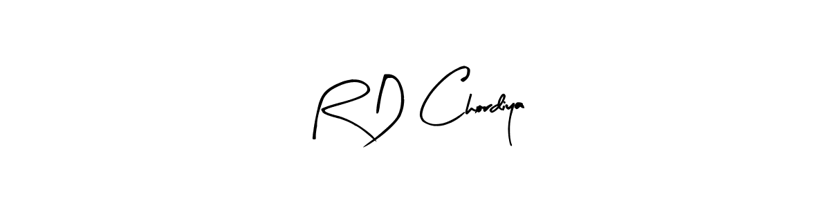 How to make R D Chordiya signature? Arty Signature is a professional autograph style. Create handwritten signature for R D Chordiya name. R D Chordiya signature style 8 images and pictures png