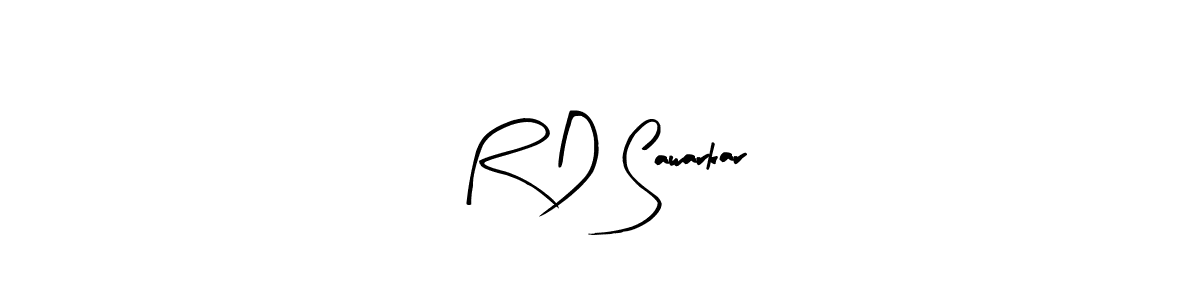 The best way (Arty Signature) to make a short signature is to pick only two or three words in your name. The name R D Sawarkar include a total of six letters. For converting this name. R D Sawarkar signature style 8 images and pictures png