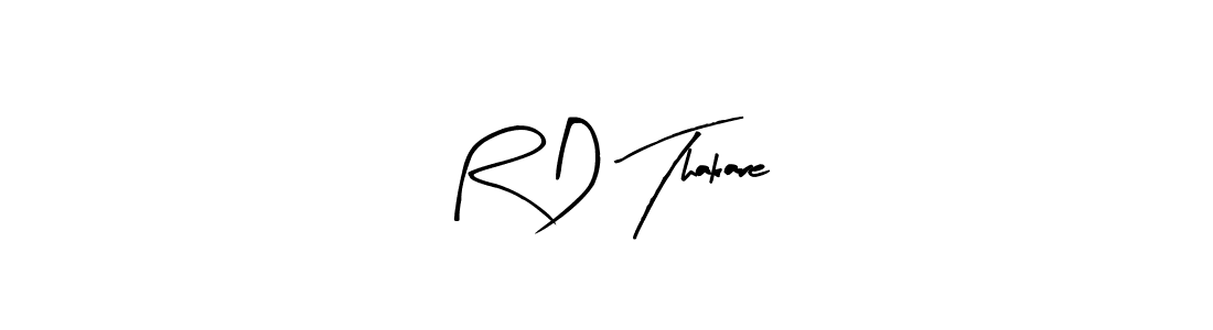 How to make R D Thakare name signature. Use Arty Signature style for creating short signs online. This is the latest handwritten sign. R D Thakare signature style 8 images and pictures png