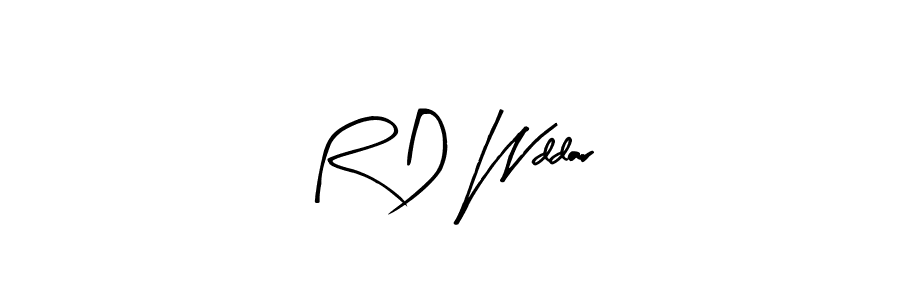 You should practise on your own different ways (Arty Signature) to write your name (R D Wddar) in signature. don't let someone else do it for you. R D Wddar signature style 8 images and pictures png