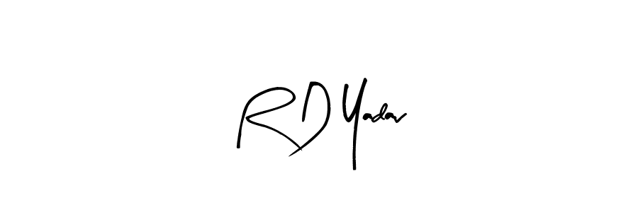 It looks lik you need a new signature style for name R D Yadav. Design unique handwritten (Arty Signature) signature with our free signature maker in just a few clicks. R D Yadav signature style 8 images and pictures png