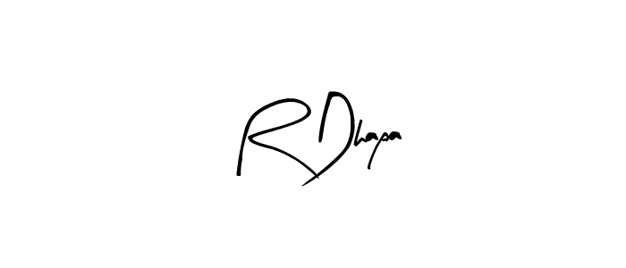 Create a beautiful signature design for name R Dhapa. With this signature (Arty Signature) fonts, you can make a handwritten signature for free. R Dhapa signature style 8 images and pictures png