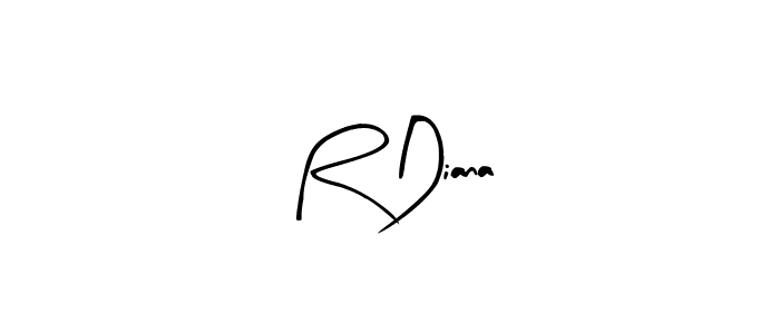 R Diana stylish signature style. Best Handwritten Sign (Arty Signature) for my name. Handwritten Signature Collection Ideas for my name R Diana. R Diana signature style 8 images and pictures png