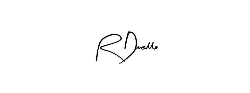 How to Draw R Dmello signature style? Arty Signature is a latest design signature styles for name R Dmello. R Dmello signature style 8 images and pictures png