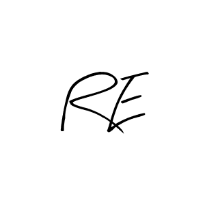 Similarly Arty Signature is the best handwritten signature design. Signature creator online .You can use it as an online autograph creator for name R E. R E signature style 8 images and pictures png