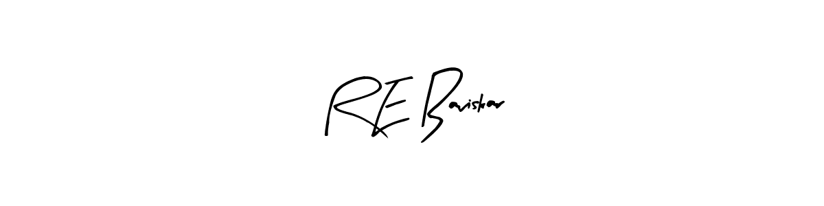 Here are the top 10 professional signature styles for the name R E Baviskar. These are the best autograph styles you can use for your name. R E Baviskar signature style 8 images and pictures png