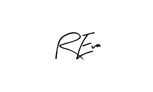 R Eva stylish signature style. Best Handwritten Sign (Arty Signature) for my name. Handwritten Signature Collection Ideas for my name R Eva. R Eva signature style 8 images and pictures png