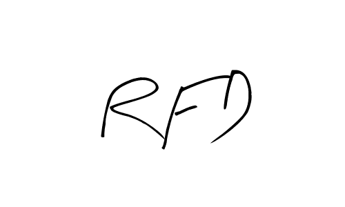 The best way (Arty Signature) to make a short signature is to pick only two or three words in your name. The name R F D include a total of six letters. For converting this name. R F D signature style 8 images and pictures png