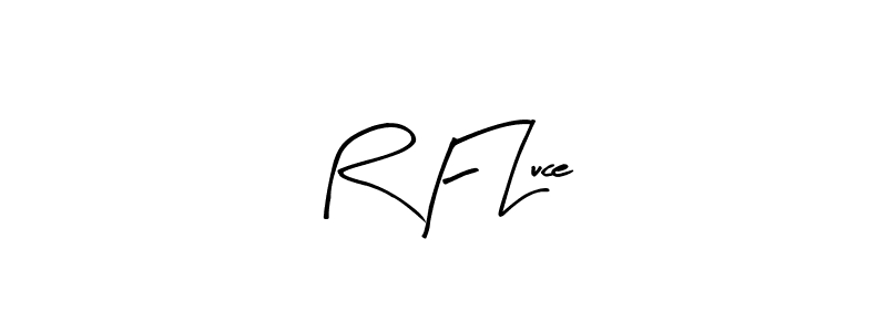 Create a beautiful signature design for name R F Luce. With this signature (Arty Signature) fonts, you can make a handwritten signature for free. R F Luce signature style 8 images and pictures png