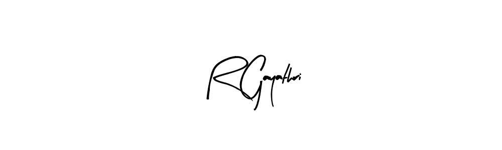 How to make R Gayathri name signature. Use Arty Signature style for creating short signs online. This is the latest handwritten sign. R Gayathri signature style 8 images and pictures png