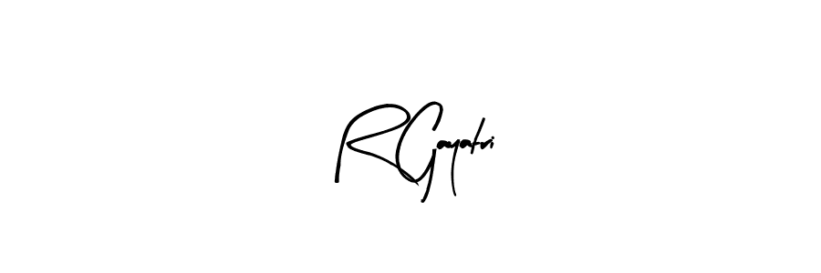 Design your own signature with our free online signature maker. With this signature software, you can create a handwritten (Arty Signature) signature for name R Gayatri. R Gayatri signature style 8 images and pictures png