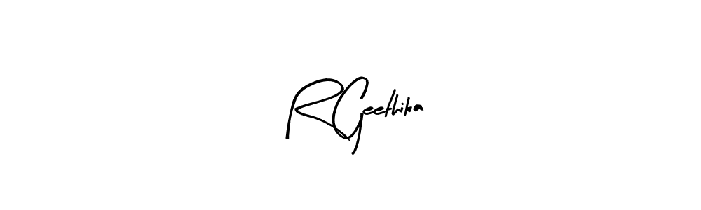 Make a beautiful signature design for name R Geethika. With this signature (Arty Signature) style, you can create a handwritten signature for free. R Geethika signature style 8 images and pictures png
