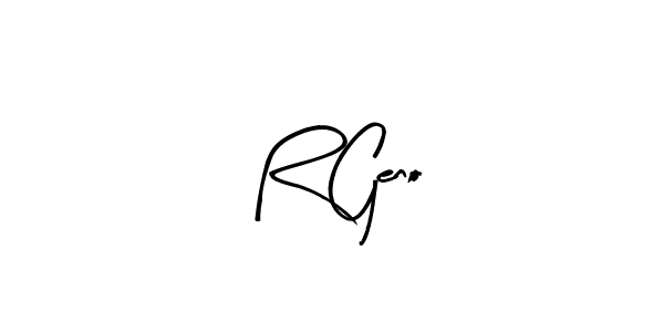 The best way (Arty Signature) to make a short signature is to pick only two or three words in your name. The name R Geno include a total of six letters. For converting this name. R Geno signature style 8 images and pictures png